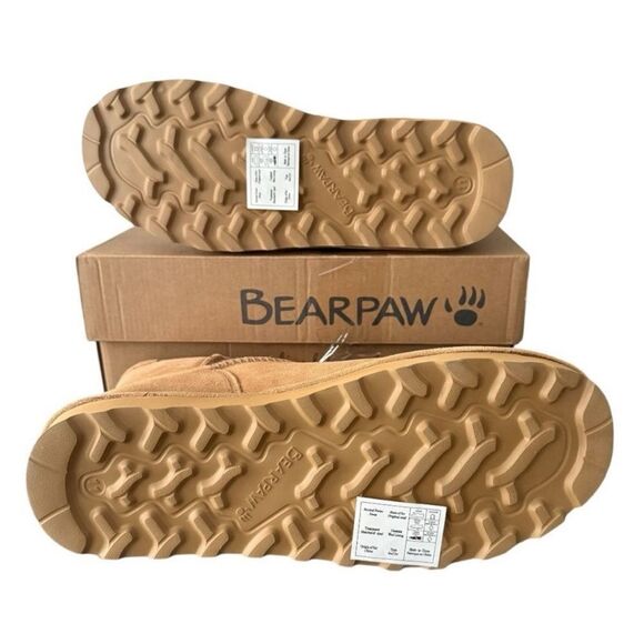 Bearpaw Tan Suede Ankle Boots Alyssa Iced Coffee Ankle Boots Suede Upper Size 11 - Picture 7 of 15